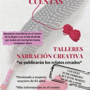 Taller de Escritura Creativa dirigido a mujeres mayores de 65 años